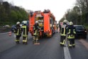 A 4 Rich Olpe vor Rodenkirchener Bruecke Heizoel LKW verliert Heizoel P07